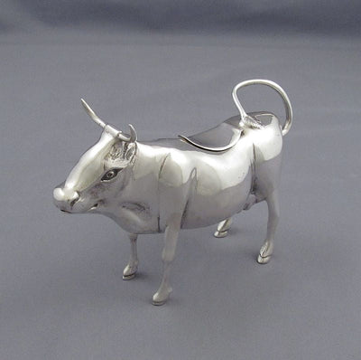 Italian Silver Cow Creamer - JH Tee Antiques