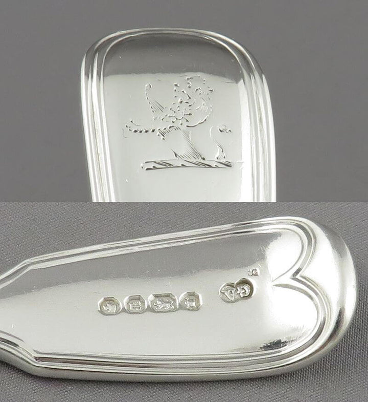 Victorian Fiddle Thread Pattern Silver Gravy Ladle - JH Tee Antiques