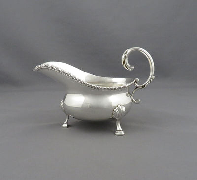Victorian Sterling Silver Gravy Boat - JH Tee Antiques
