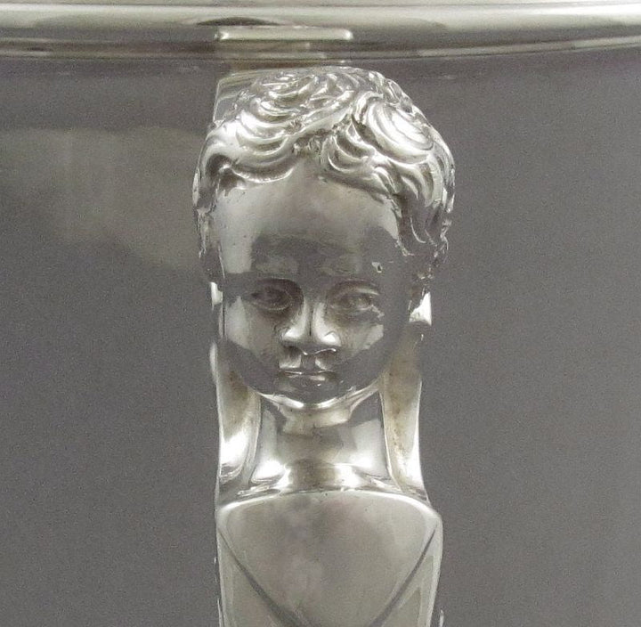 Massive English Sterling Silver Cup &amp; Cover - JH Tee Antiques