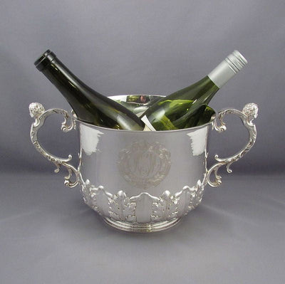 Massive English Sterling Silver Cup & Cover - JH Tee Antiques