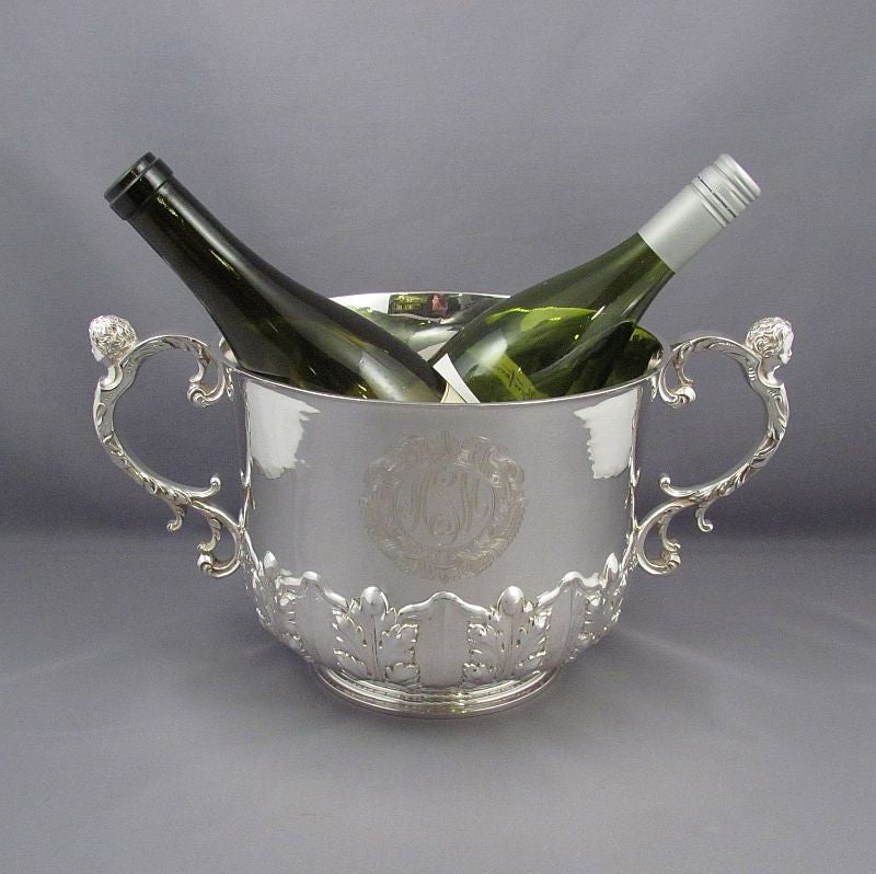 Massive English Sterling Silver Cup & Cover - JH Tee Antiques