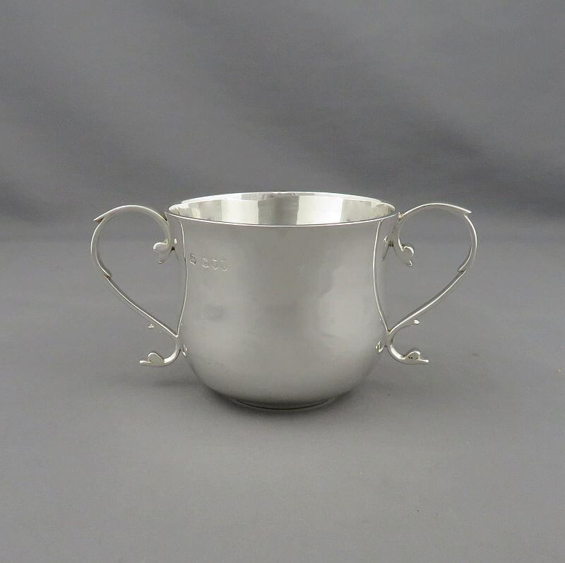 Edwardian Sterling Silver Porringer - JH Tee Antiques