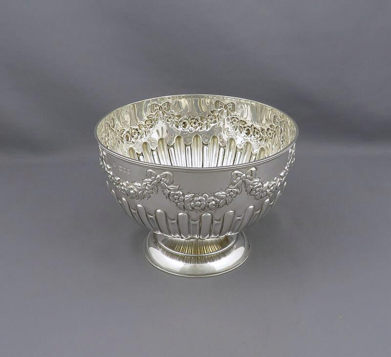 Late Victorian Silver Bowl - JH Tee Antiques