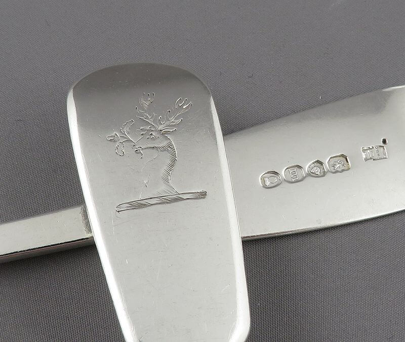 6 George IV Silver Fiddle Pattern Tablespoons - JH Tee Antiques