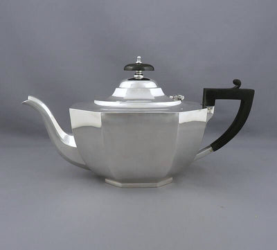 English Sterling Silver Teapot - JH Tee Antiques