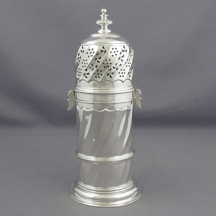 Victorian Britannia Standard Silver Sugar Caster - JH Tee Antiques