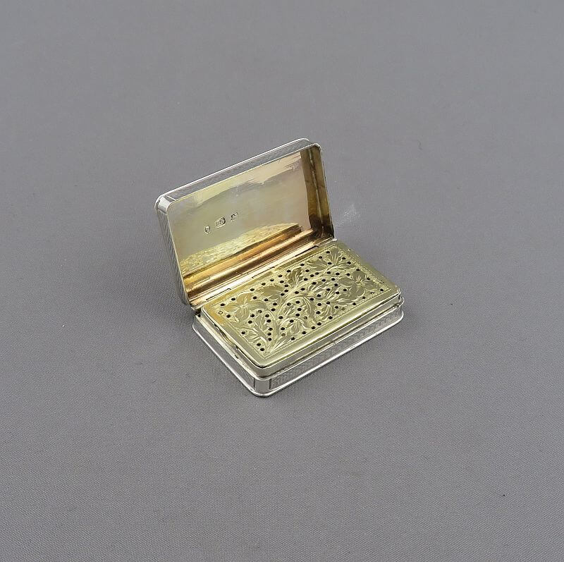 Victorian Sterling Silver Vinaigrette - JH Tee Antiques