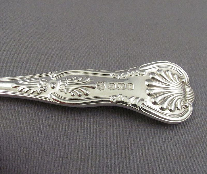 English Silver Kings Pattern Flatware Set for 8 - JH Tee Antiques