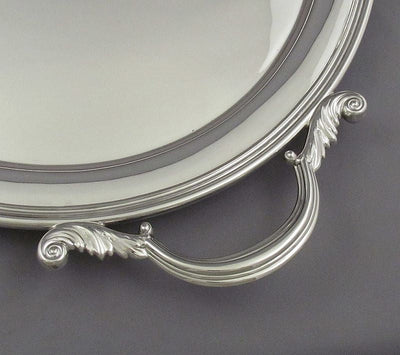 Birks Sterling Silver Oval Tea Tray - JH Tee Antiques