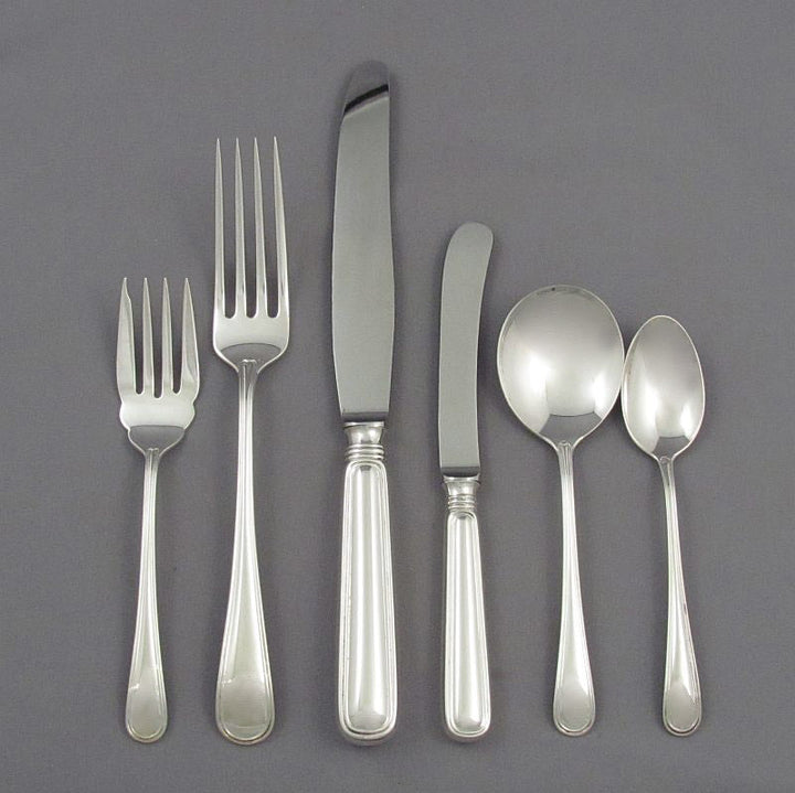 Birks Saxon Pattern Dinner Place Settings - JH Tee Antiques