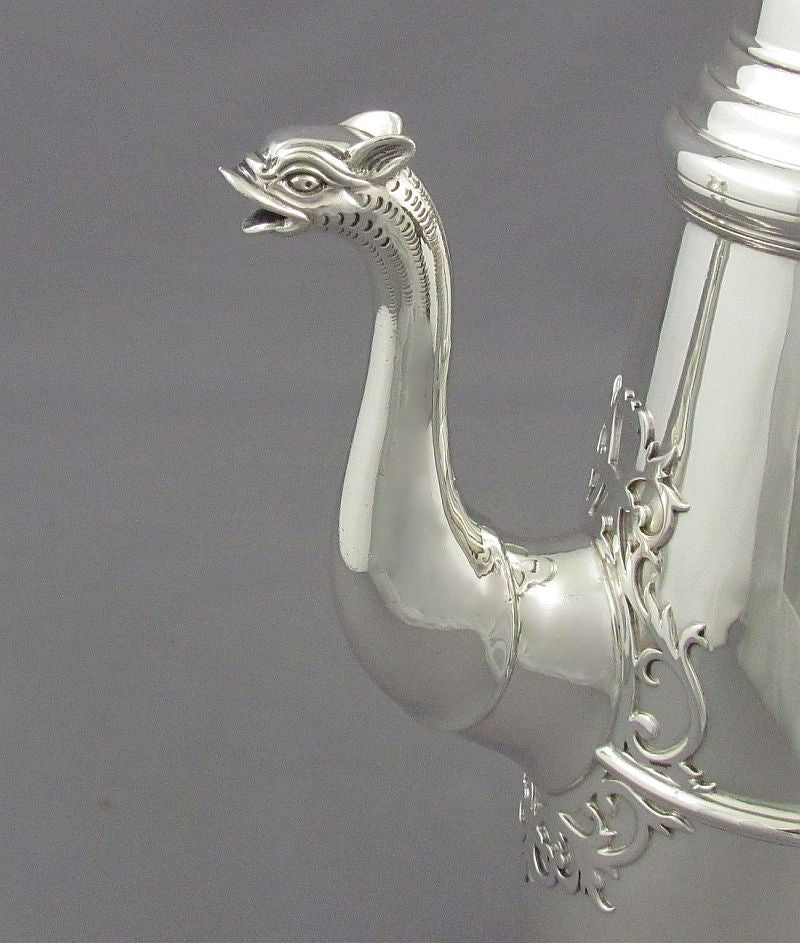 English Silver Café au Lait Set - JH Tee Antiques