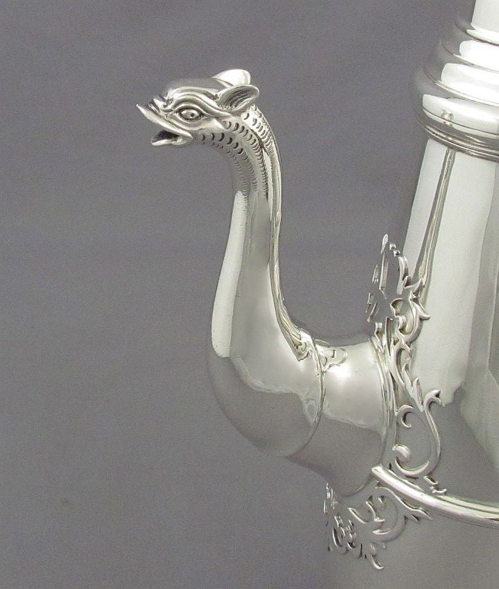 English Silver Café au Lait Set - JH Tee Antiques