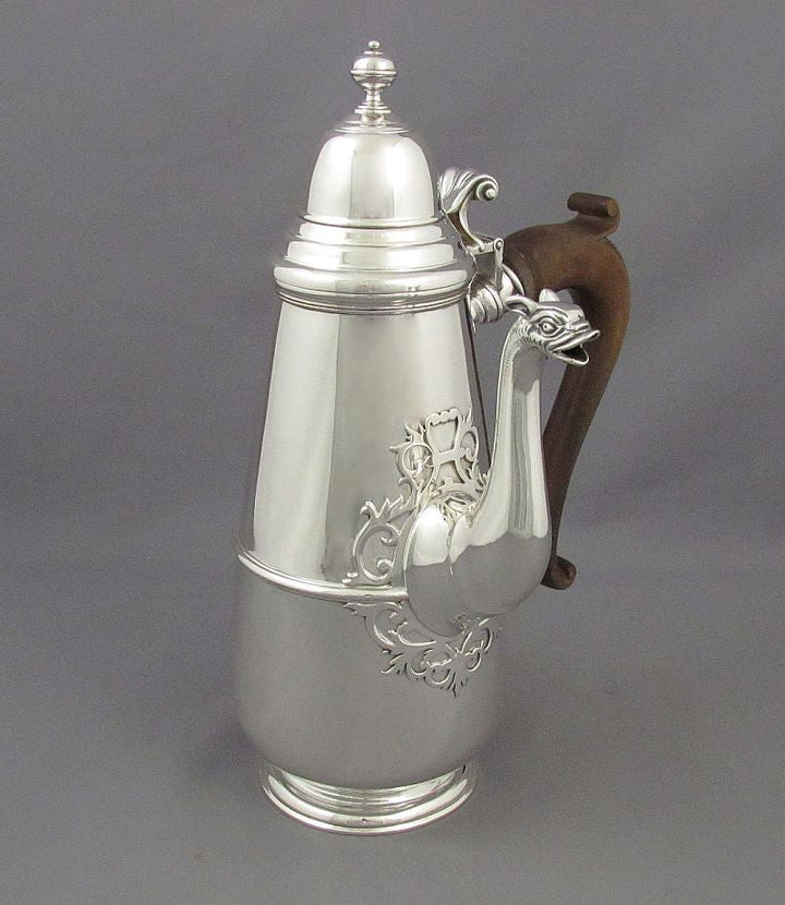 English Silver Café au Lait Set - JH Tee Antiques