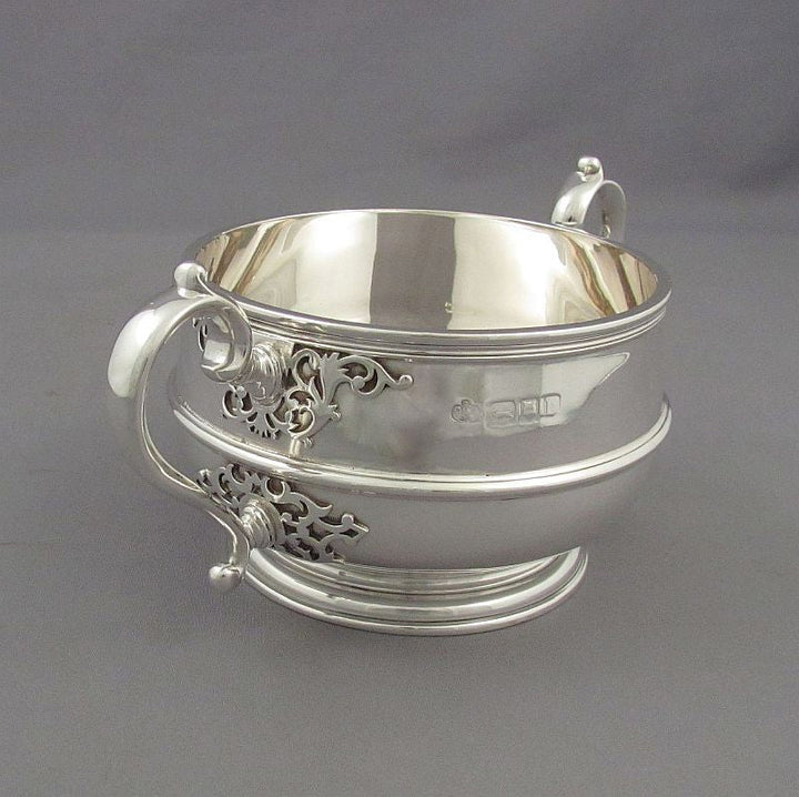 English Silver Café au Lait Set - JH Tee Antiques
