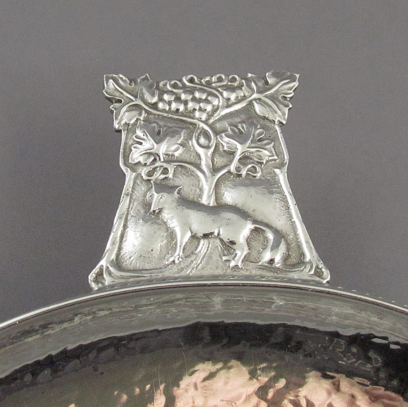 Aesops Fable Fox and Grapes Silver Candy Dish - JH Tee Antiques