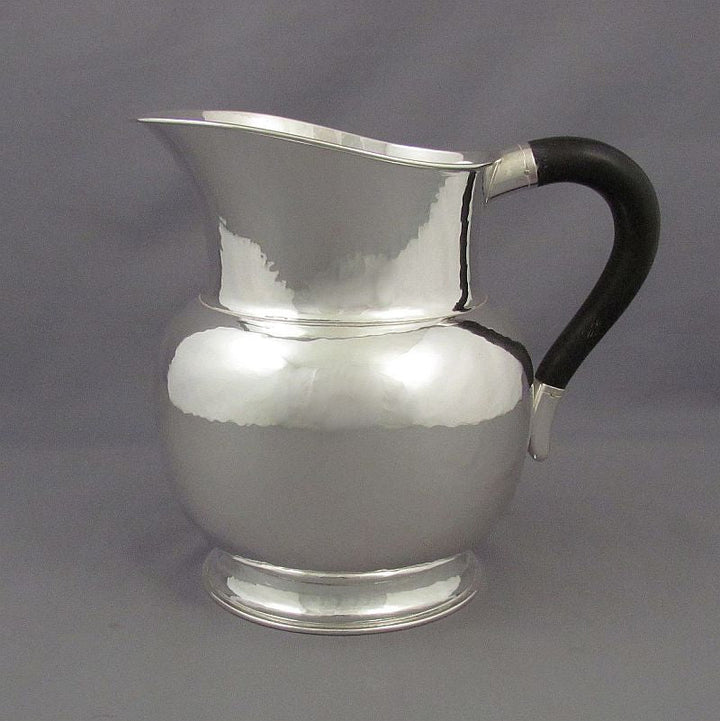 Art Deco Sterling Silver Water Jug - JH Tee Antiques