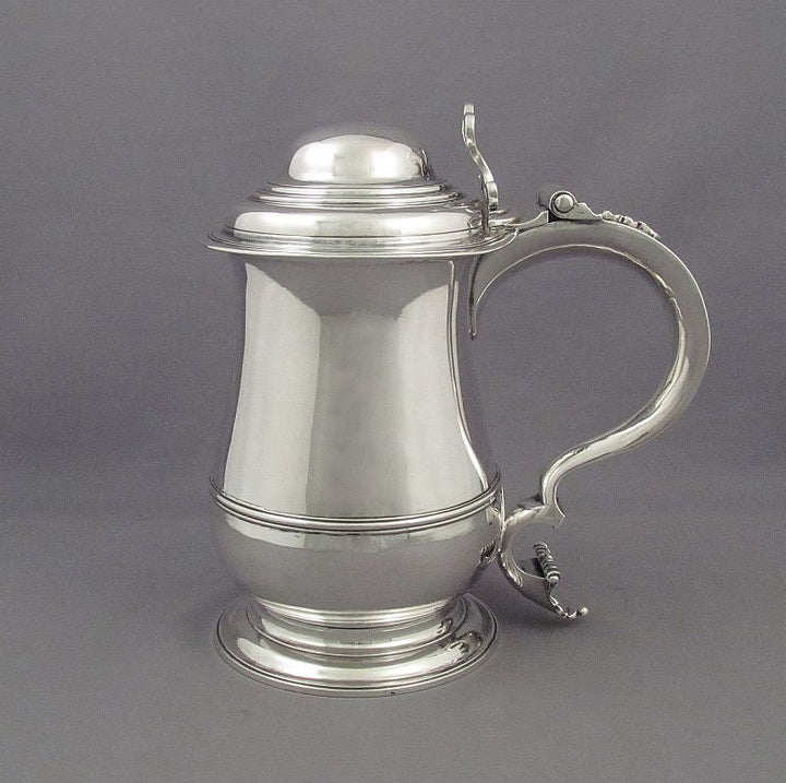 Antique George III Silver Tankard - JH Tee Antiques