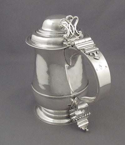 Antique George III Silver Tankard - JH Tee Antiques