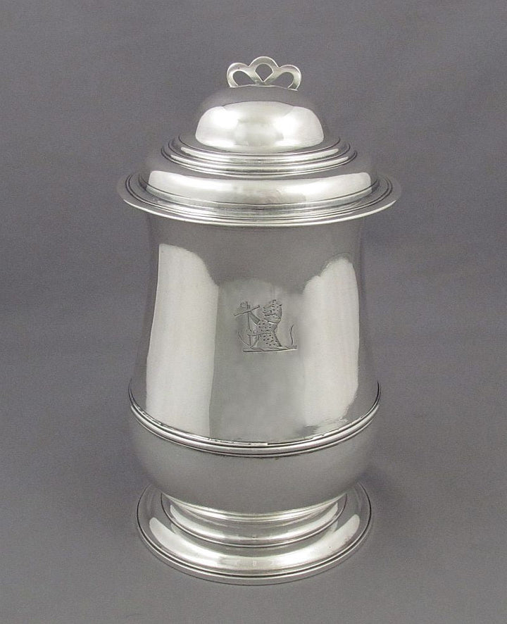 Antique George III Silver Tankard - JH Tee Antiques