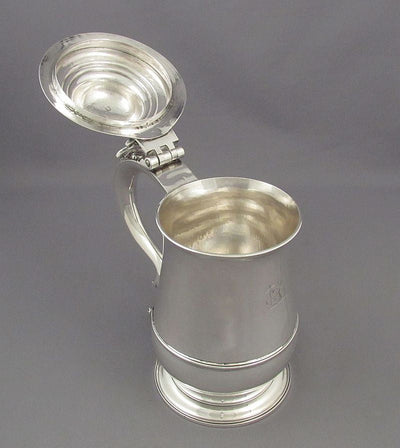 Antique George III Silver Tankard - JH Tee Antiques