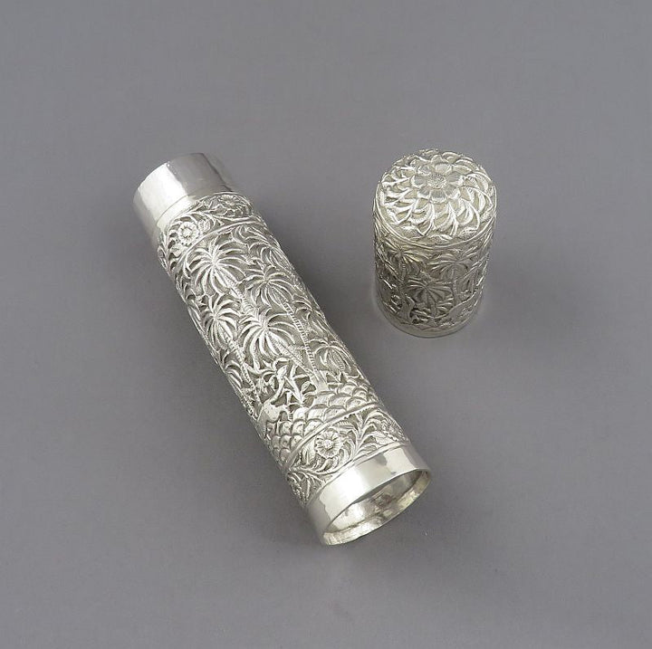 Indian Silver Manuscript Case - JH Tee Antiques