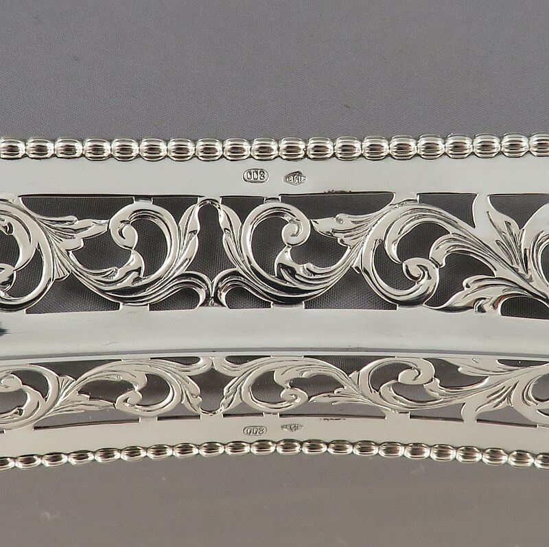 Italian Sterling Silver Cocktail Tray - JH Tee Antiques