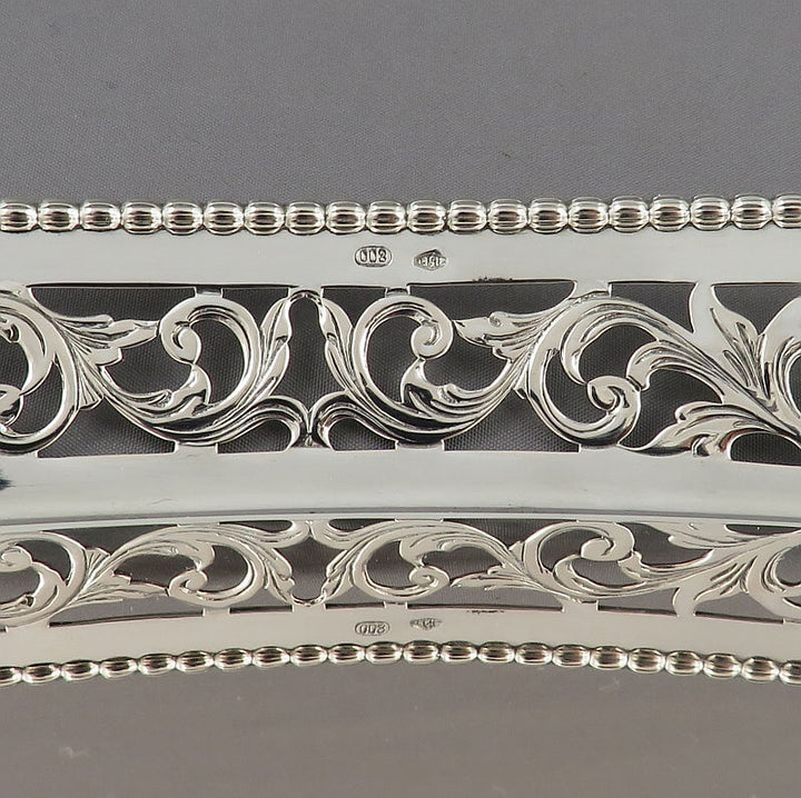 Italian Sterling Silver Cocktail Tray - JH Tee Antiques