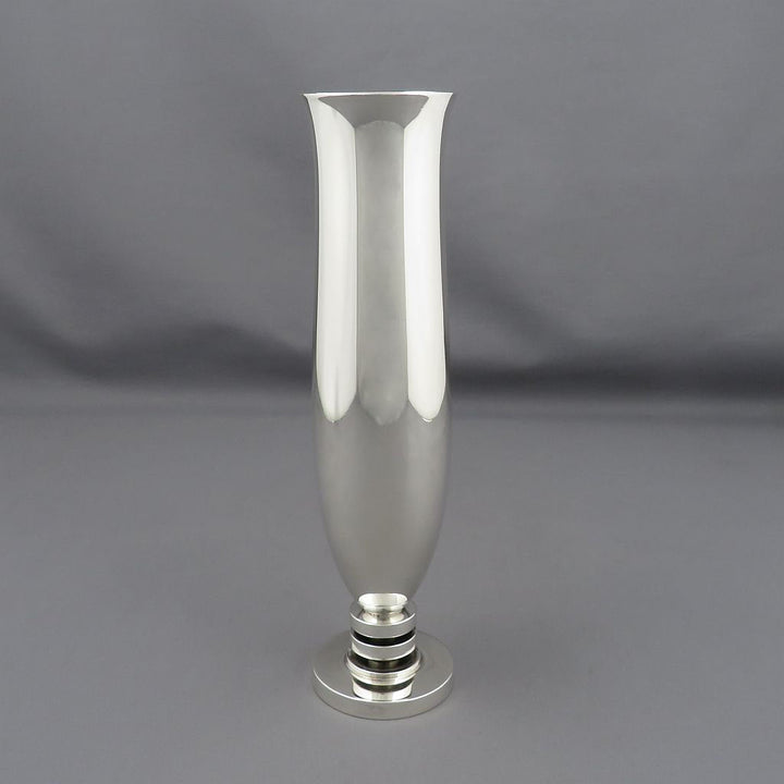 Georg Jensen Sterling Silver Pyramid Vase - JH Tee Antiques