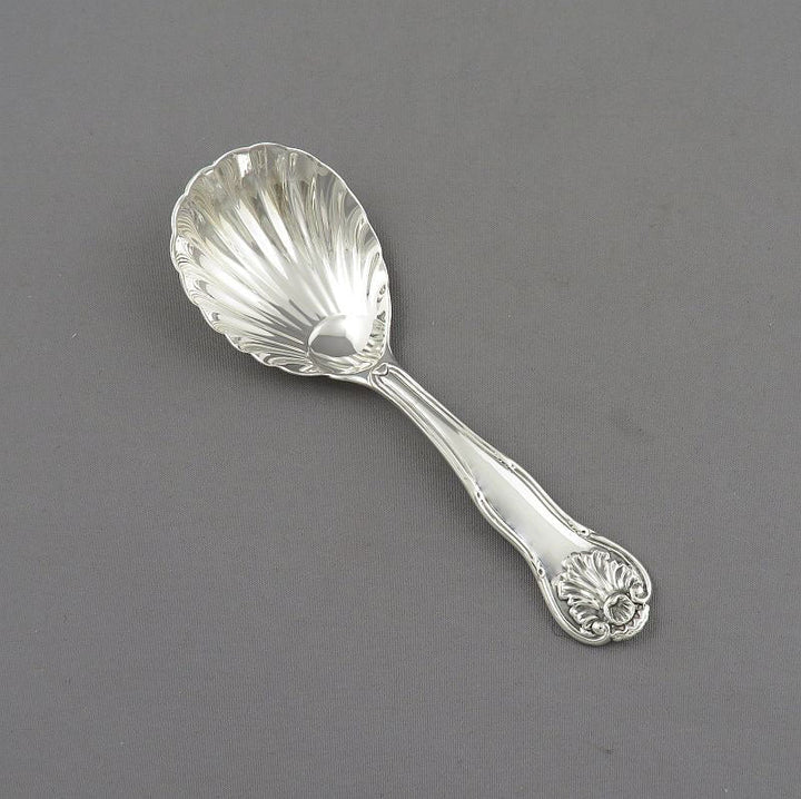 Kings Husk Silver Tea Caddy Spoon - JH Tee Antiques