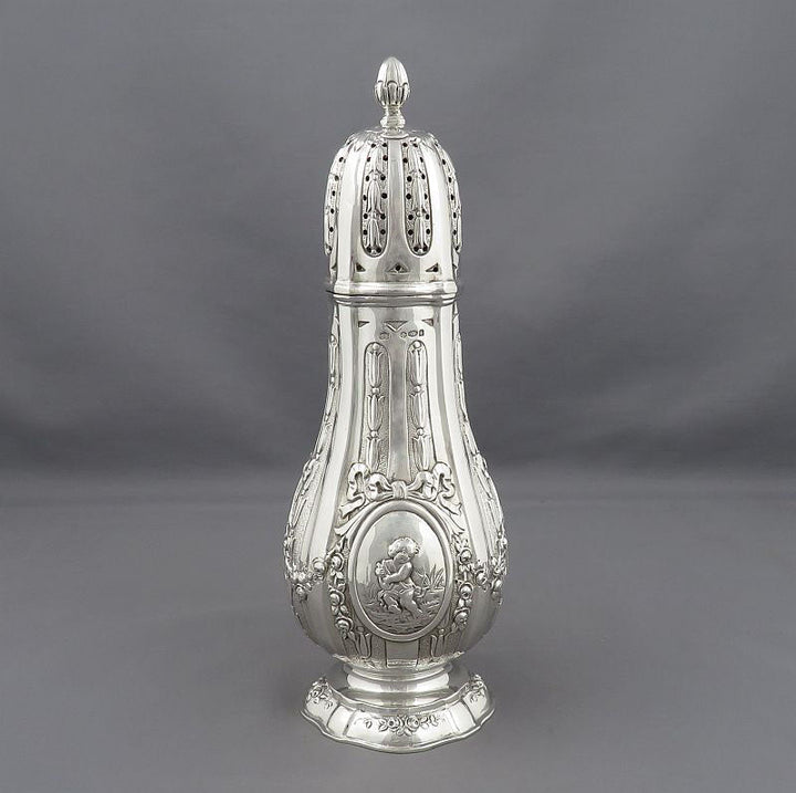 German Sterling Silver Sugar Caster - JH Tee Antiques