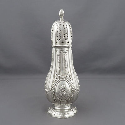 German Sterling Silver Sugar Caster - JH Tee Antiques