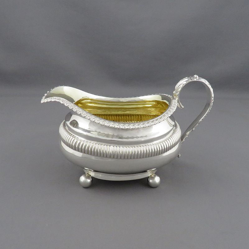 George IV Sterling Silver Cream Jug - JH Tee Antiques