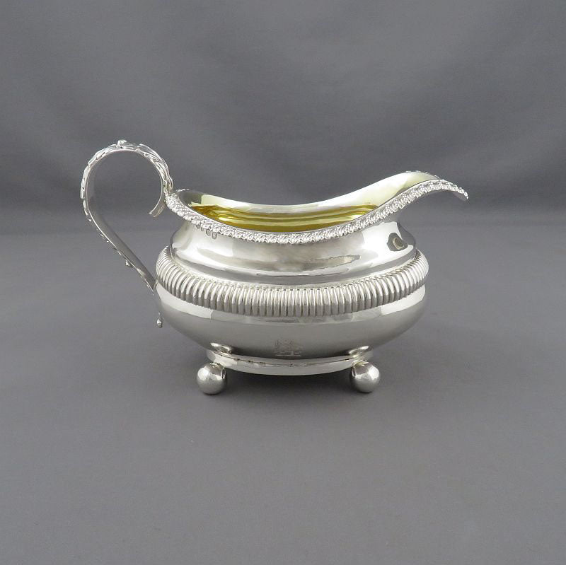 George IV Sterling Silver Cream Jug - JH Tee Antiques