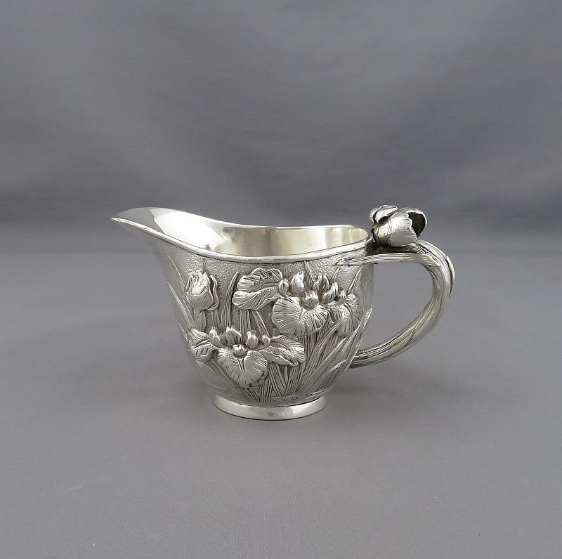 Japanese Meiji Silver Cream Jug - JH Tee Antiques