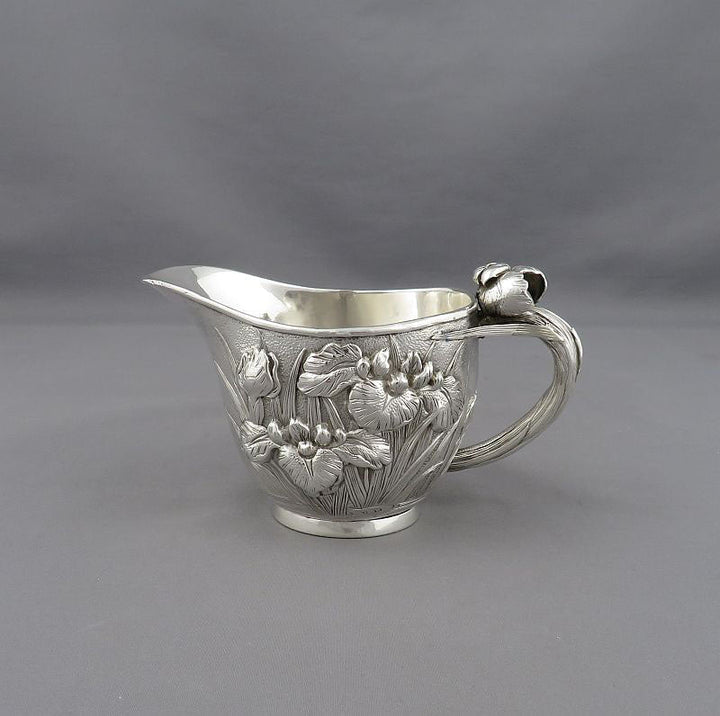 Japanese Meiji Silver Cream Jug - JH Tee Antiques