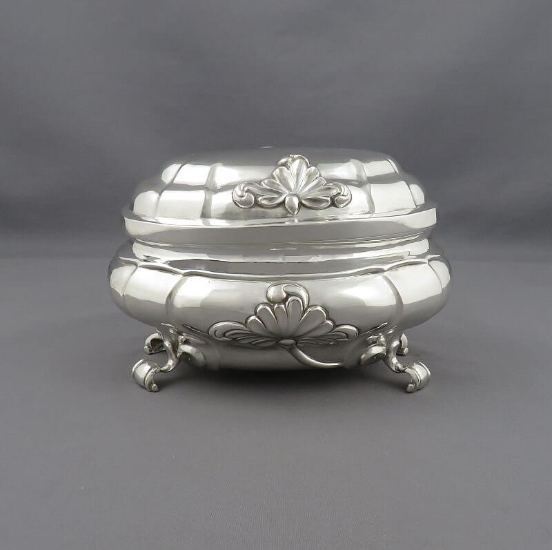 German Silver Sugar Box - JH Tee Antiques