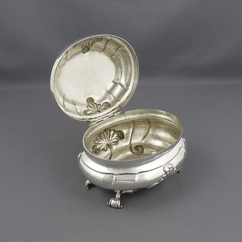 German Silver Sugar Box - JH Tee Antiques