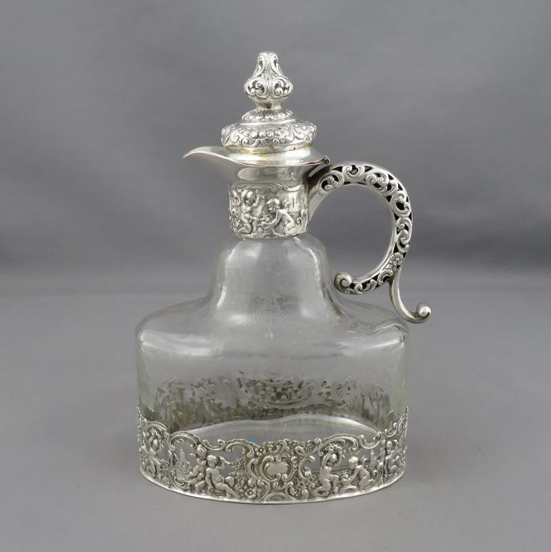 German Silver Figural Liqueur Jug - JH Tee Antiques