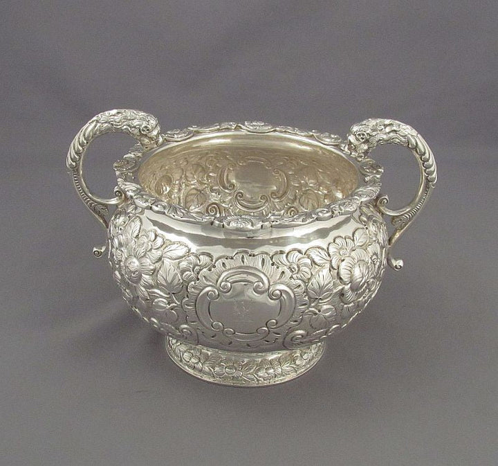 George IV Irish Silver Cream &amp; Sugar - JH Tee Antiques