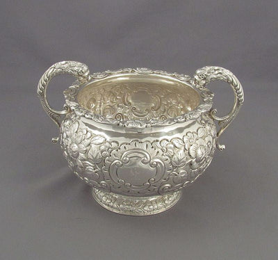 George IV Irish Silver Cream & Sugar - JH Tee Antiques