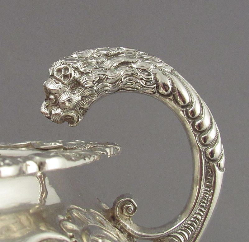 George IV Irish Silver Cream &amp; Sugar - JH Tee Antiques