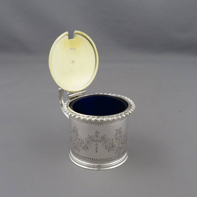 Victorian Silver Mustard Pot - JH Tee Antiques