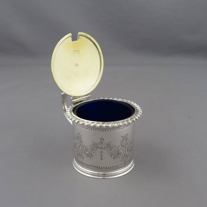 Victorian Silver Mustard Pot - JH Tee Antiques