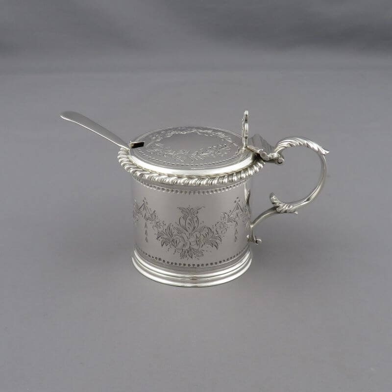 Victorian Silver Mustard Pot - JH Tee Antiques