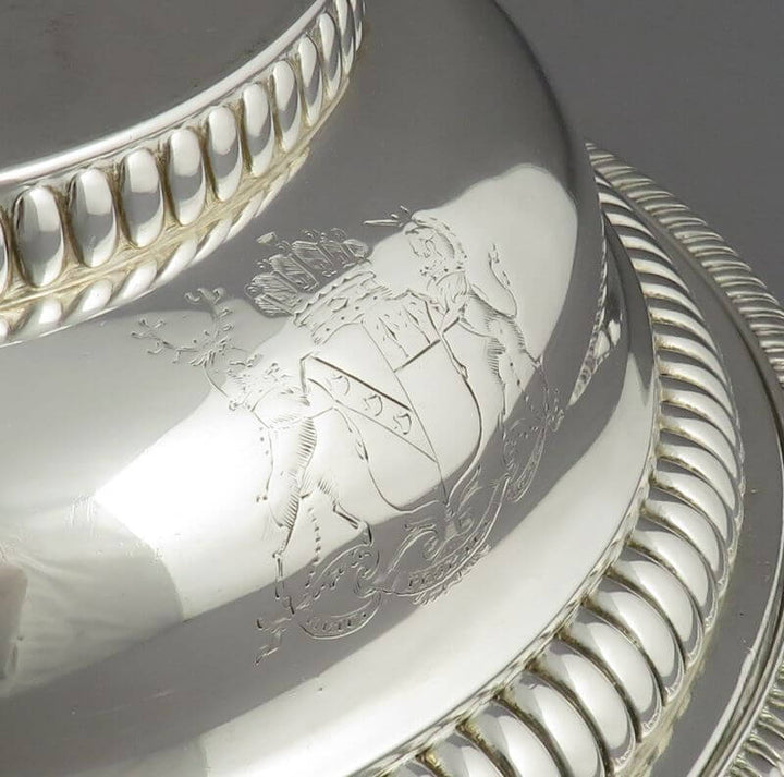 George III Sterling Silver Entree Dishes - JH Tee Antiques
