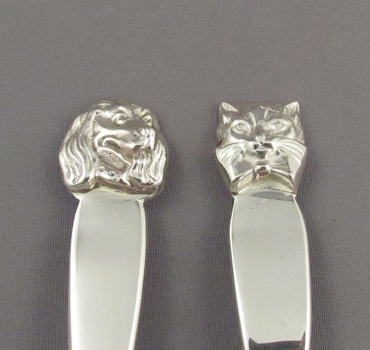 Handmade Sterling Silver Christening Set - JH Tee Antiques