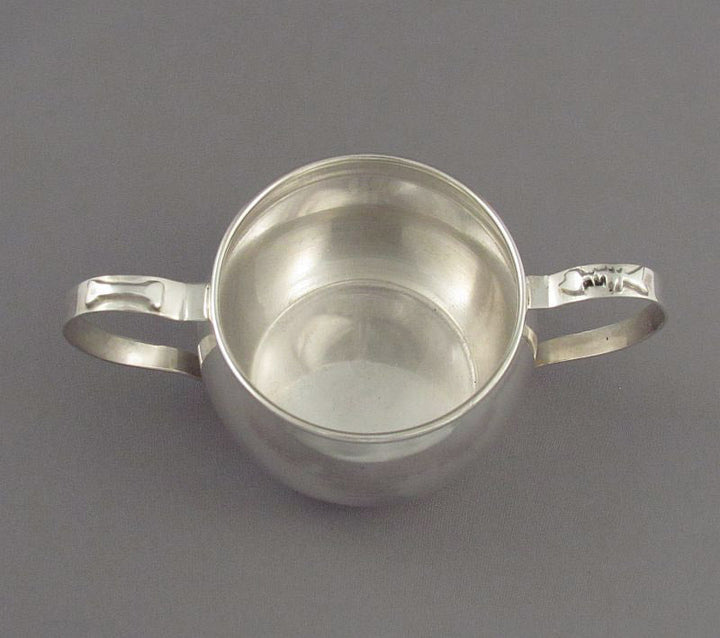 Handmade Sterling Silver Christening Set - JH Tee Antiques