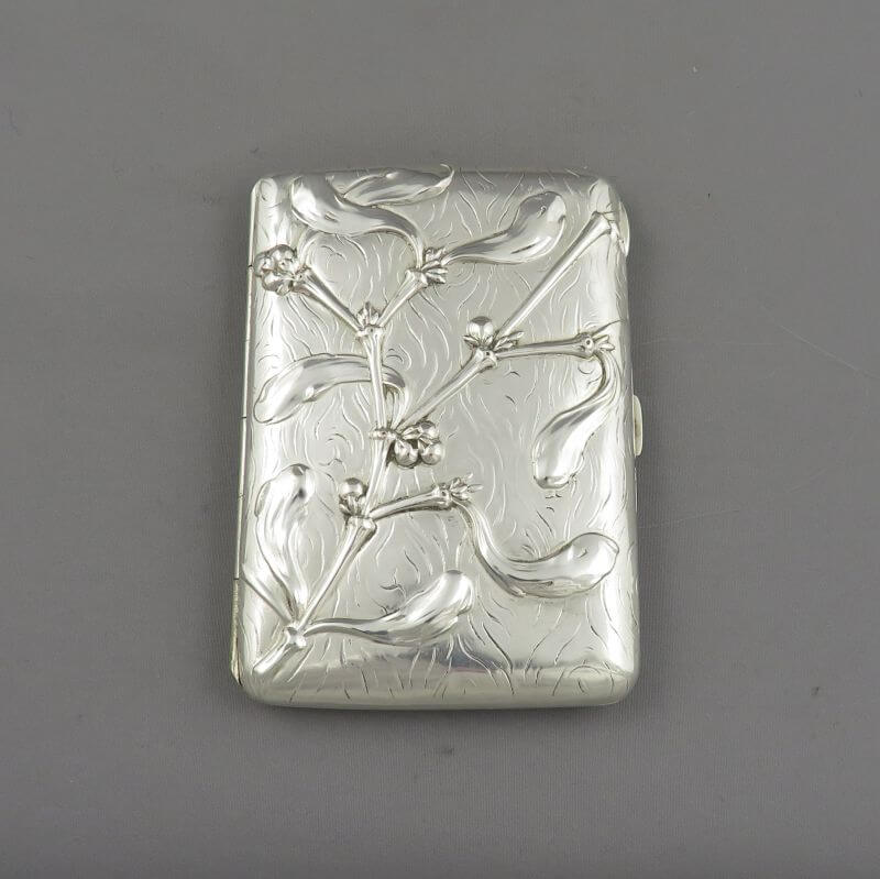 Continental Silver Cigarette Case - JH Tee Antiques