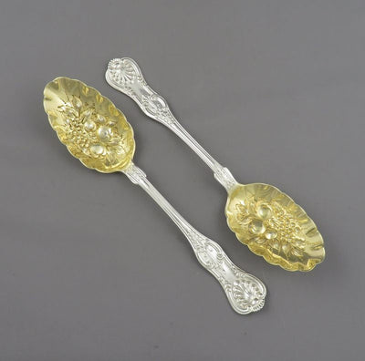 American Sterling Silver Berry Spoons - JH Tee Antiques